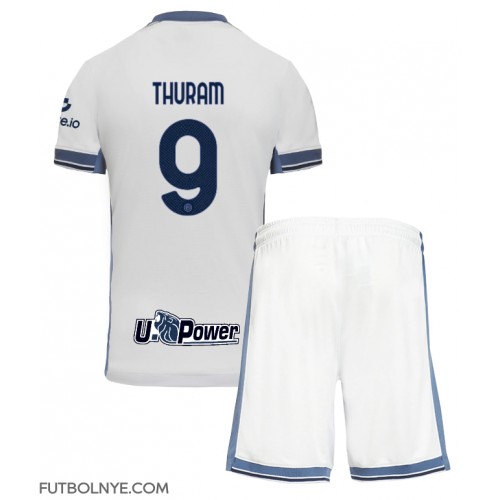 Camiseta Inter Milan Marcus Thuram #9 Visitante Equipación para niños 2024-25 manga corta (+ pantalones cortos)